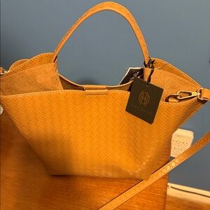 House of Harlow Tan Woven Handbag
